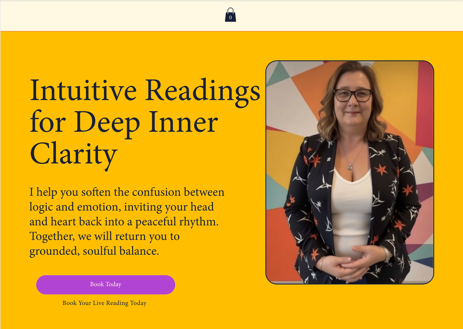 Previous Intuitive Spirit Guide website shown on desktop
