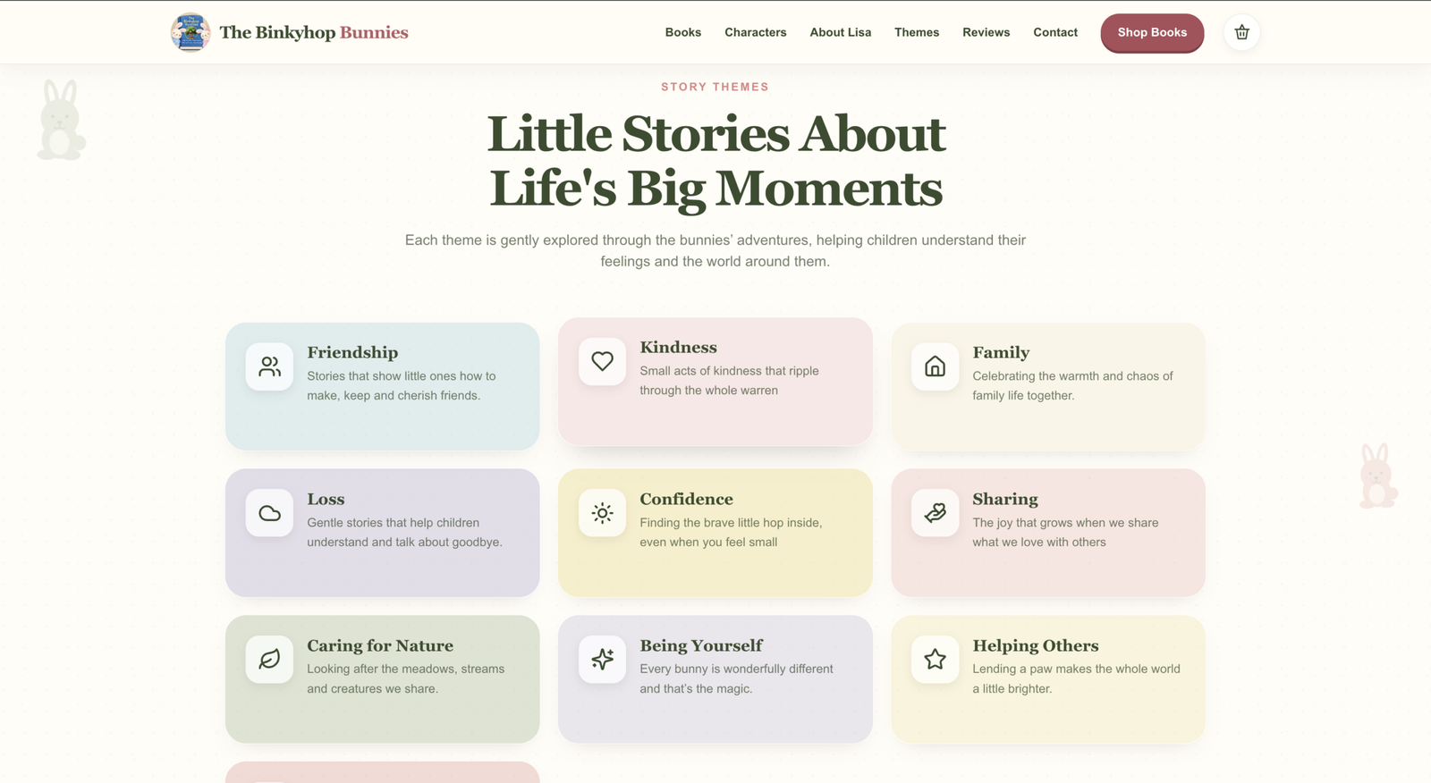 New website — story themes and everyday experiences