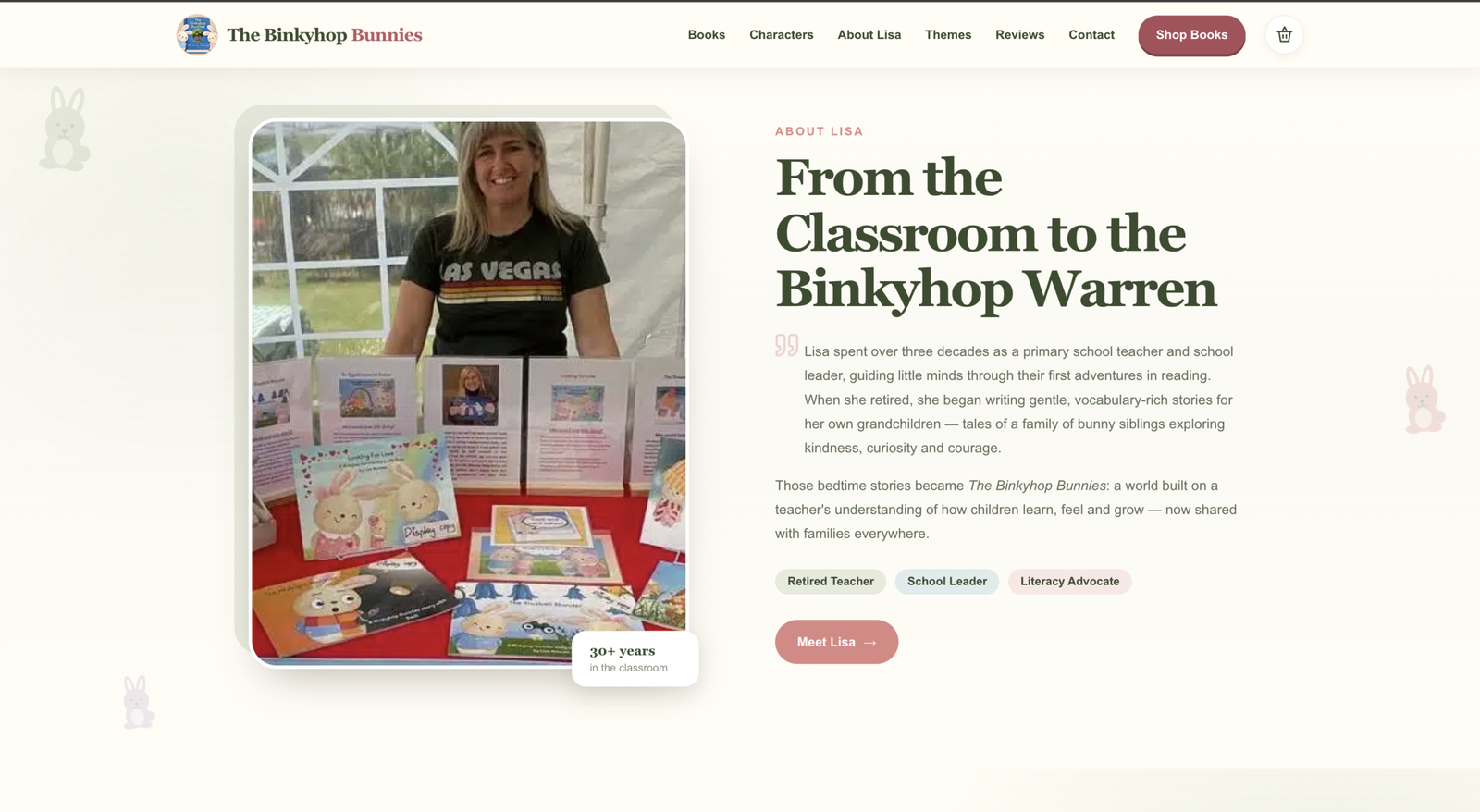 New website — Lisa’s storytelling and teaching background